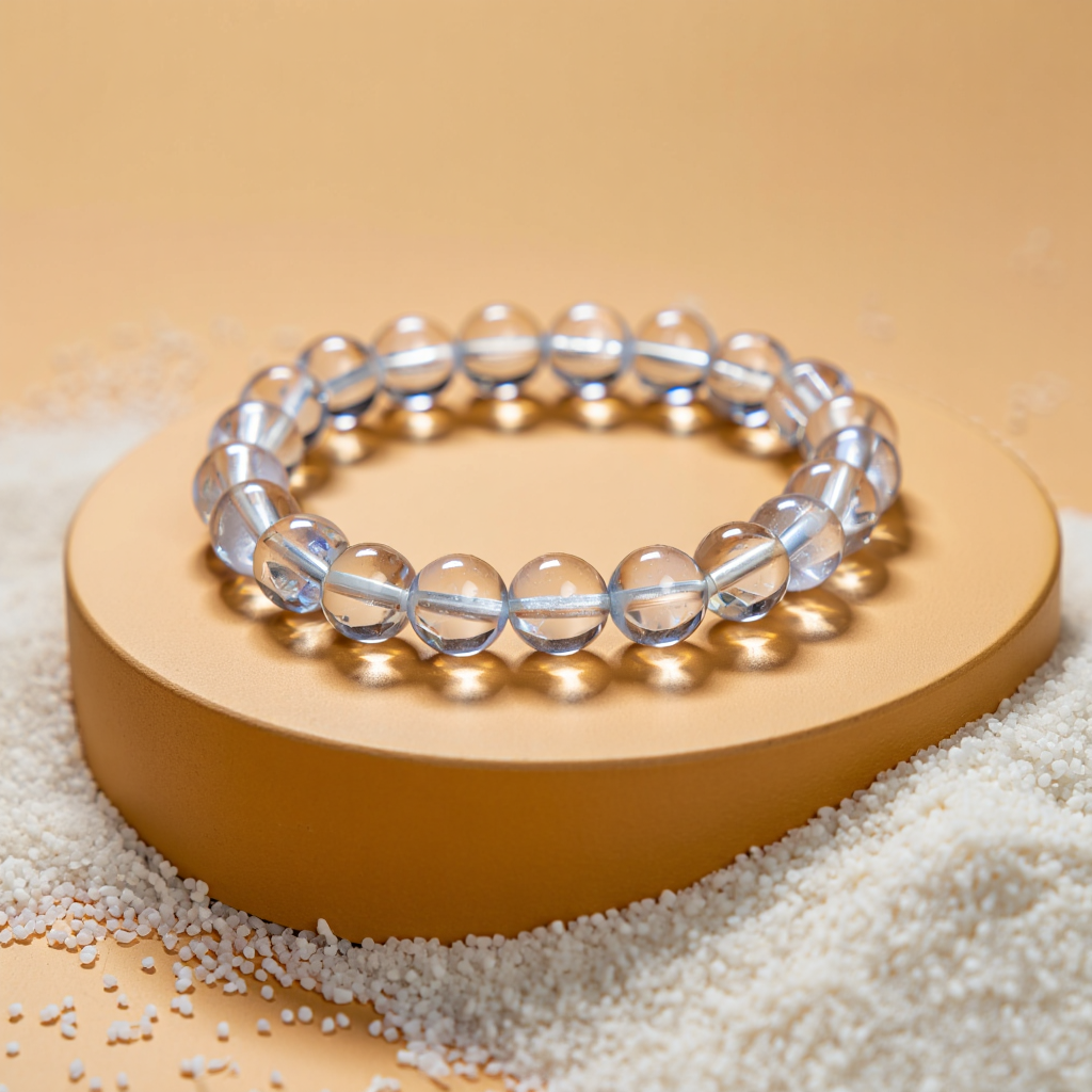 Removes Depression, Anger & Anxiety: Clear Quartz Bracelet - Abhimantrit & Certified
